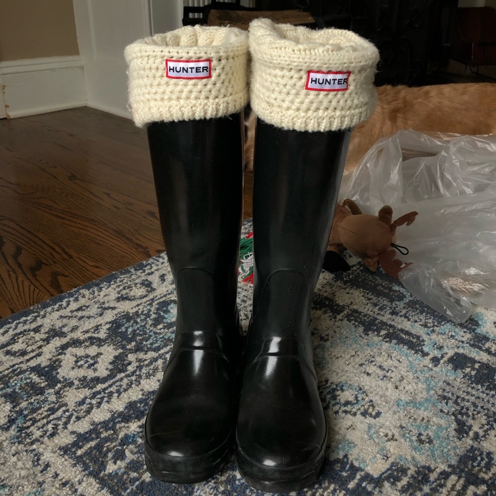 Tall Glossy Hunter Boots